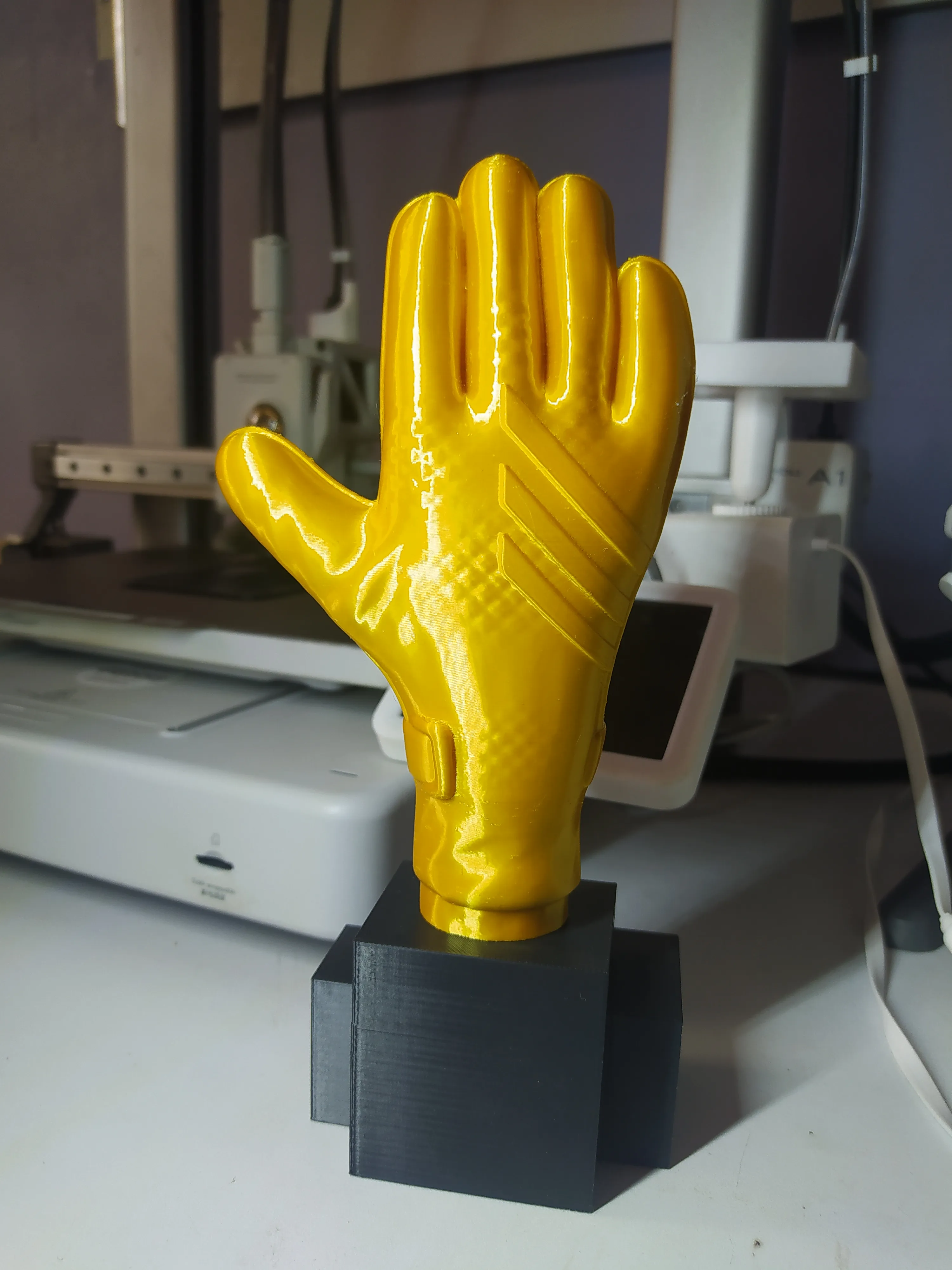 Golden Glove Trophy Customizable 